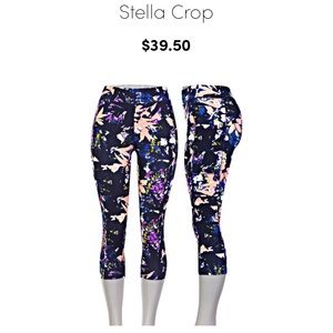 PopFit Stella Crop Legging Floral Print